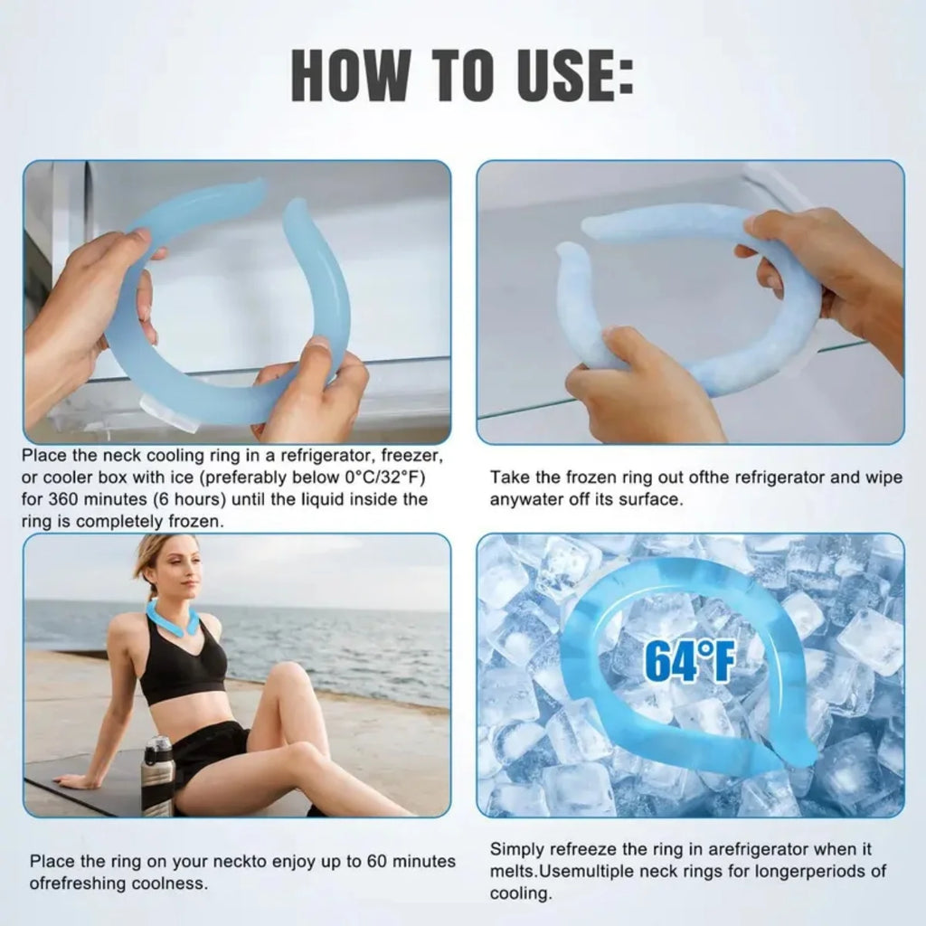 Summer heat relief neck ring