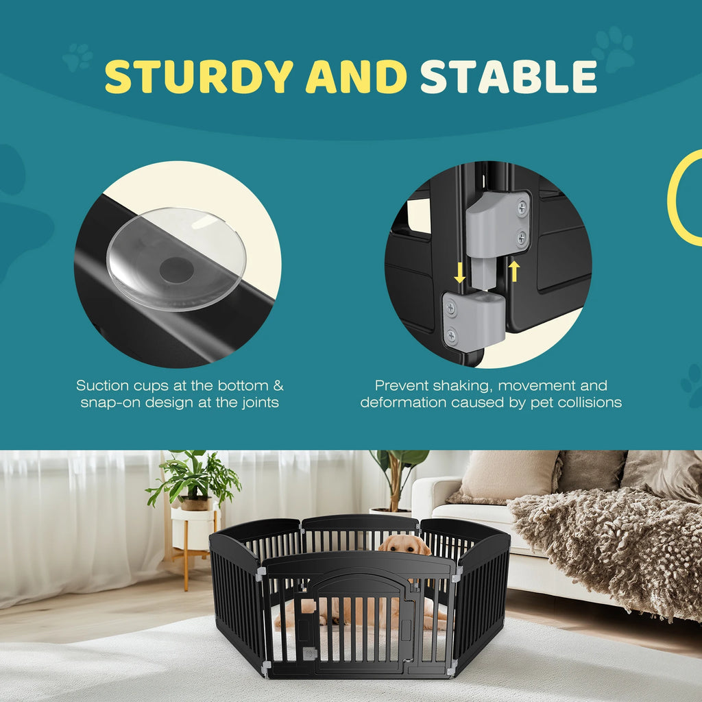 Expandable Dog Playpen – 6-Panel Portable Pet Fence