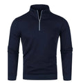 Half-Zip Mock-Neck Knit Sweater