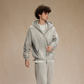 Men's Acid-Wash Zip Hoodie – Gradient Washed Oversized Streetwear