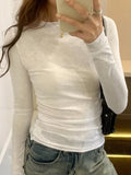 Slim long-sleeve base top white