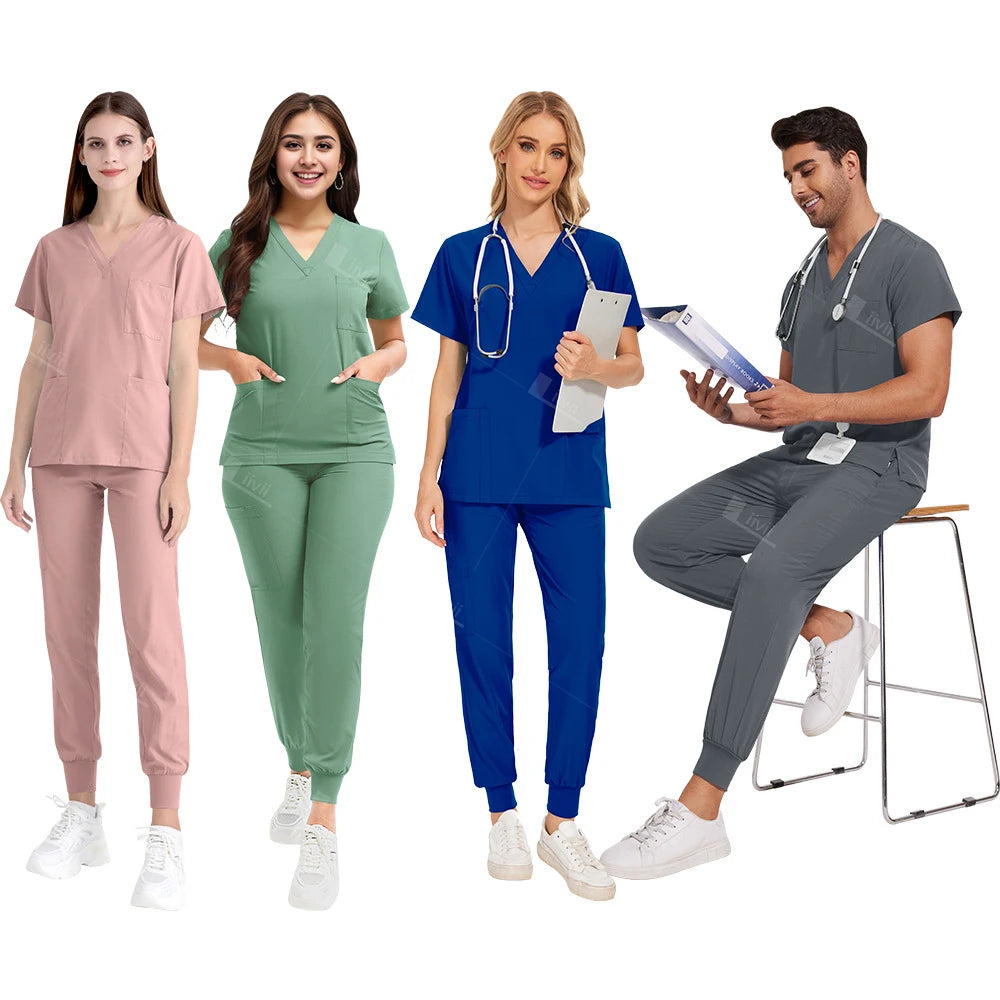 Scrubs Set – Nursing Uniform with Jogger Pants