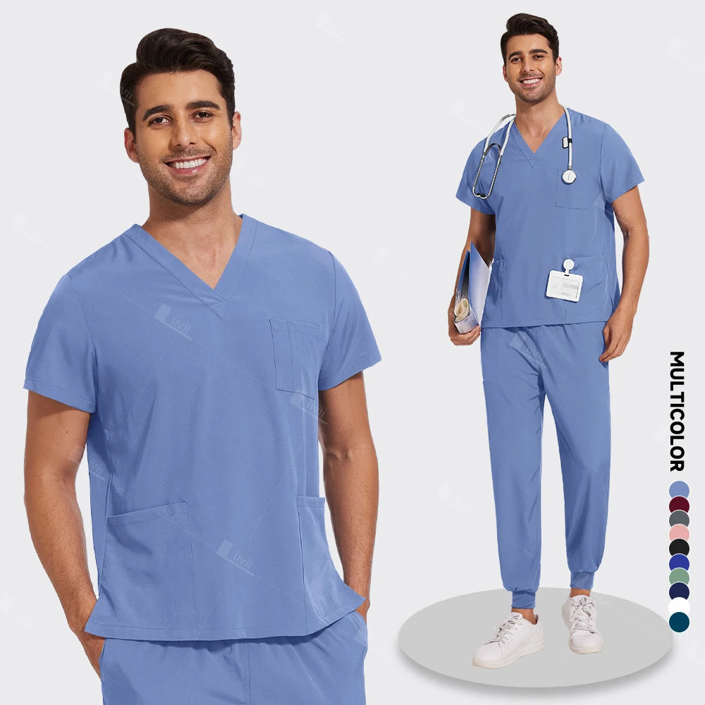 Scrubs Set – Nursing Uniform with Jogger Pants