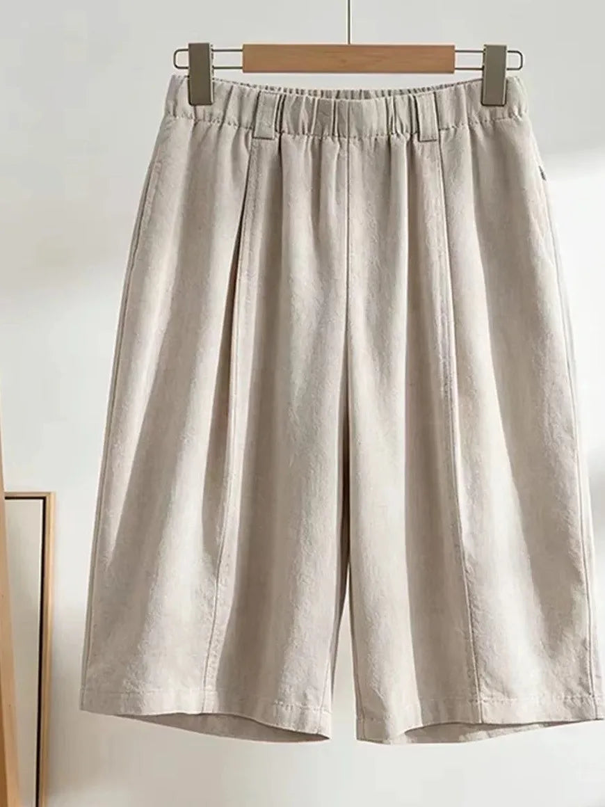 Wide-Leg Linen Pants