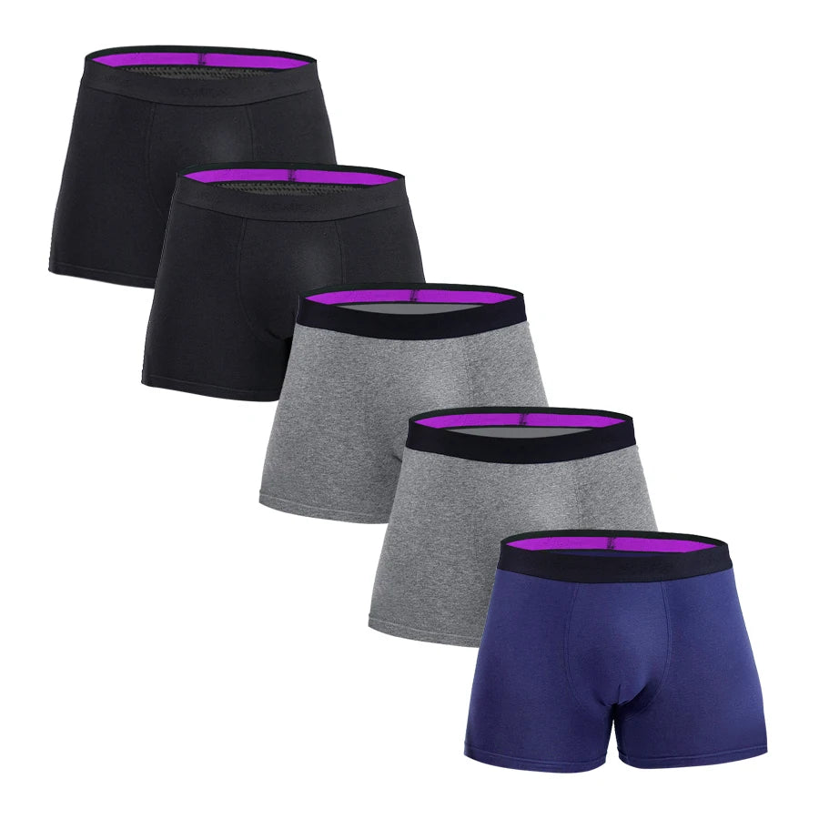 Men's Boxer Briefs – 5-Pack Cotton Underwear