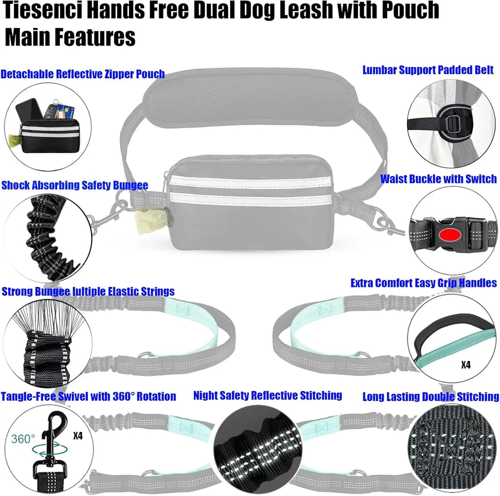 Hands-Free Dog Running Leash Belt