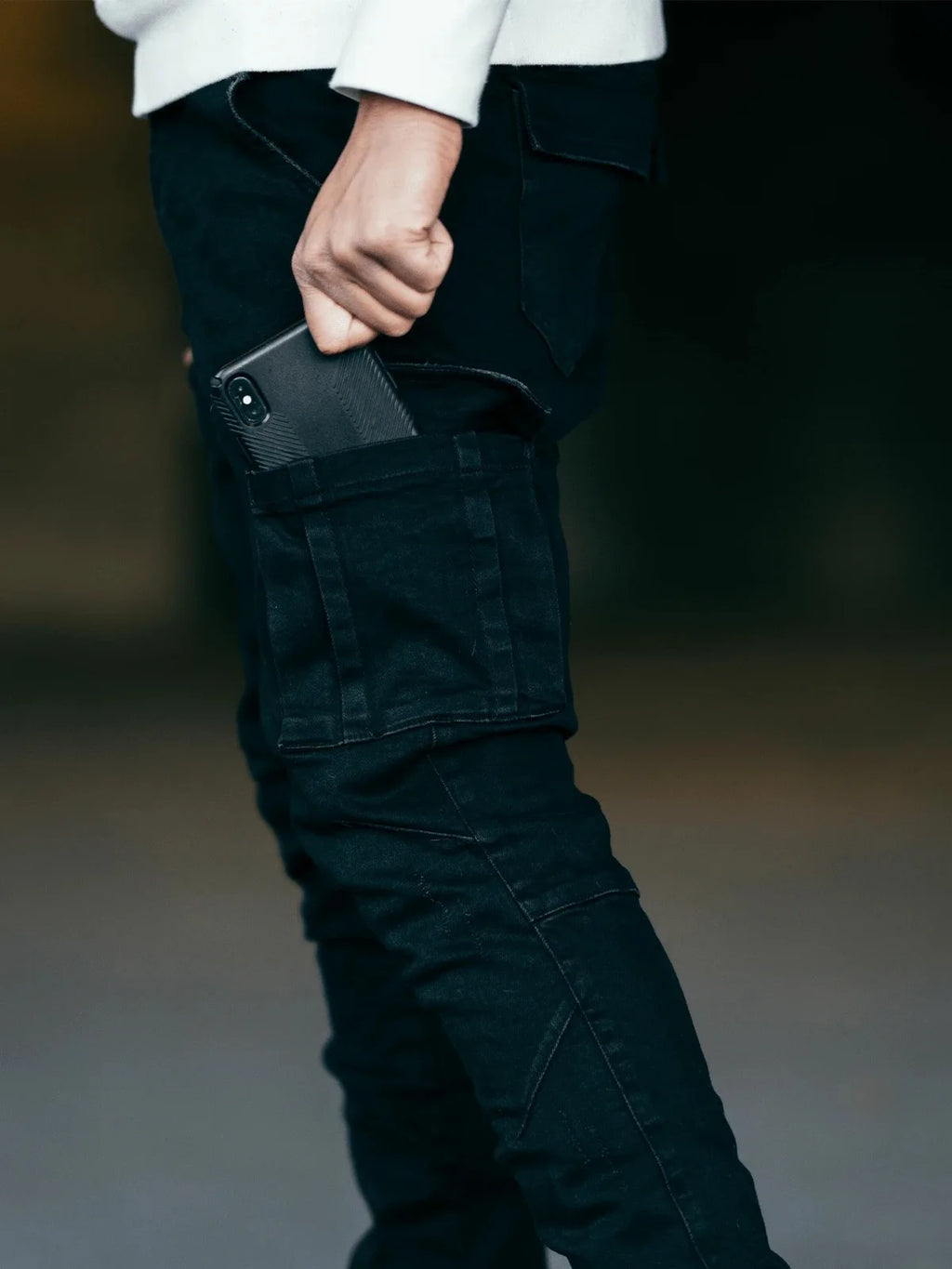 Men's Cargo Jeans – Multi-Pocket Denim, Plus Size