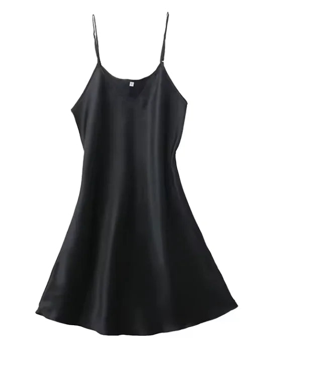 Women's Silky Solid Nightgown – Soft Comfortable Sleepwear