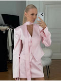 Satin Blazer & Shorts Going-Out Set