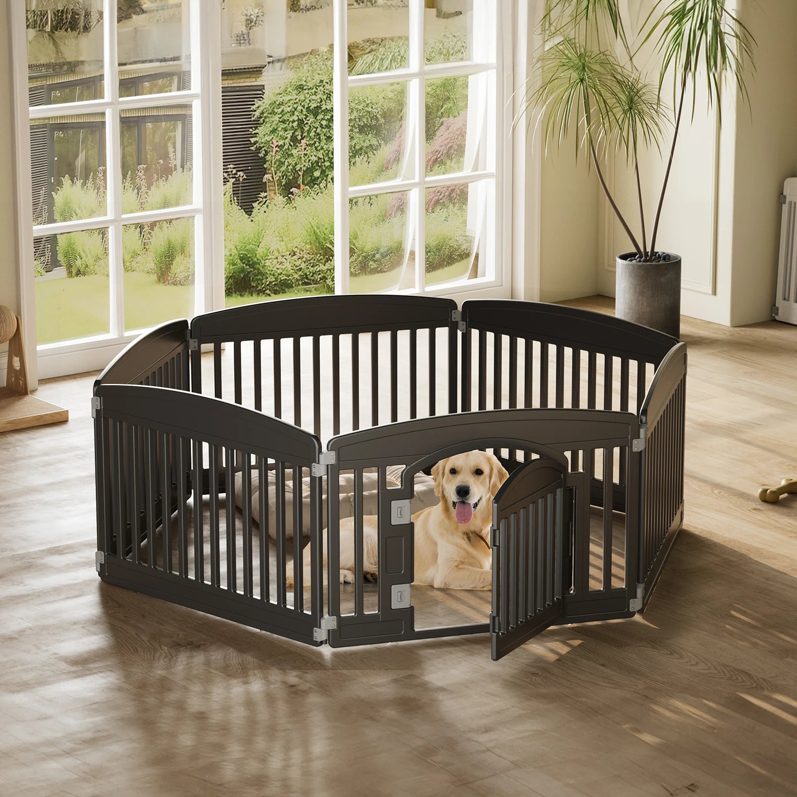 Expandable Dog Playpen – 6-Panel Portable Pet Fence
