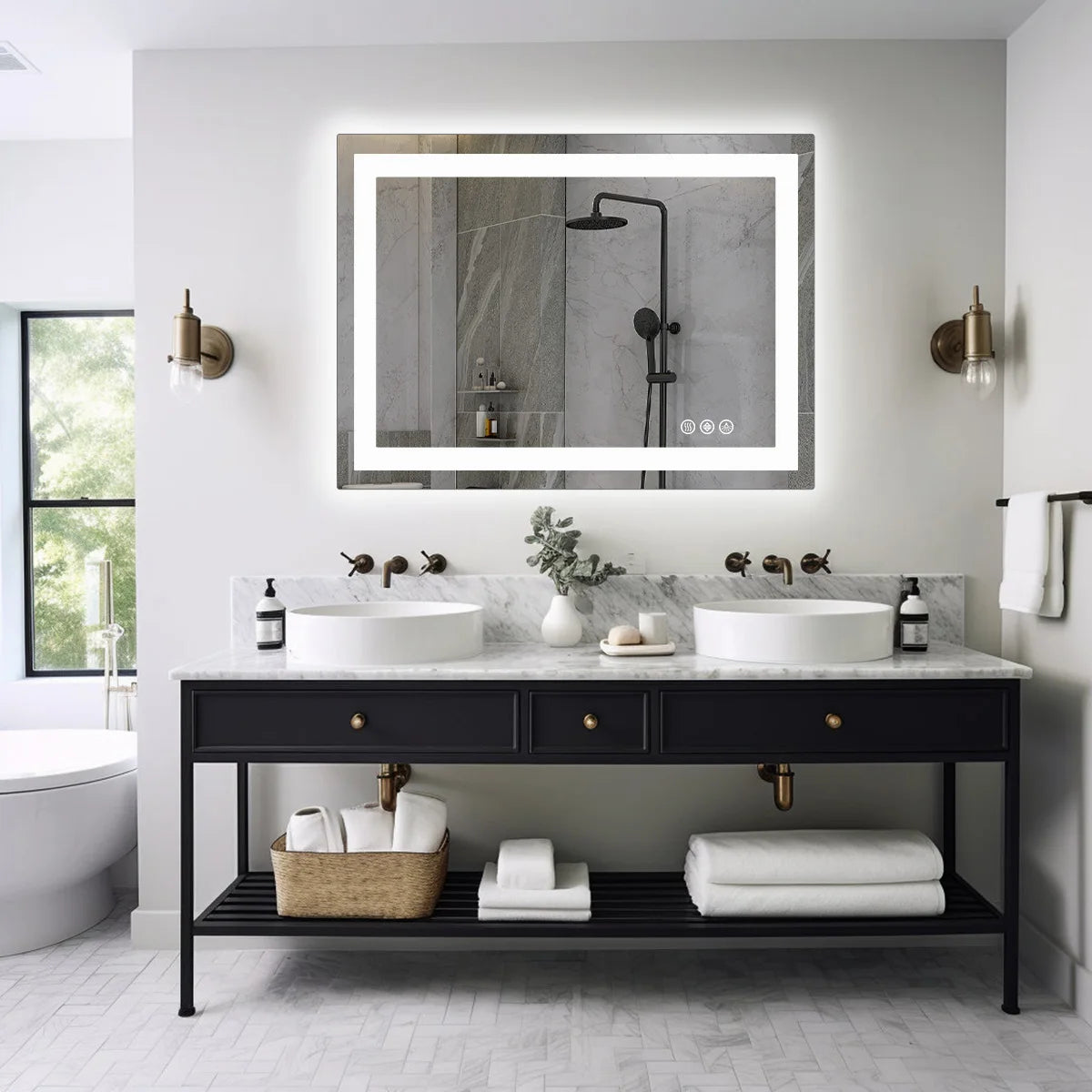 LED Vanity Mirror – 36x24 Backlit Wall Mirror