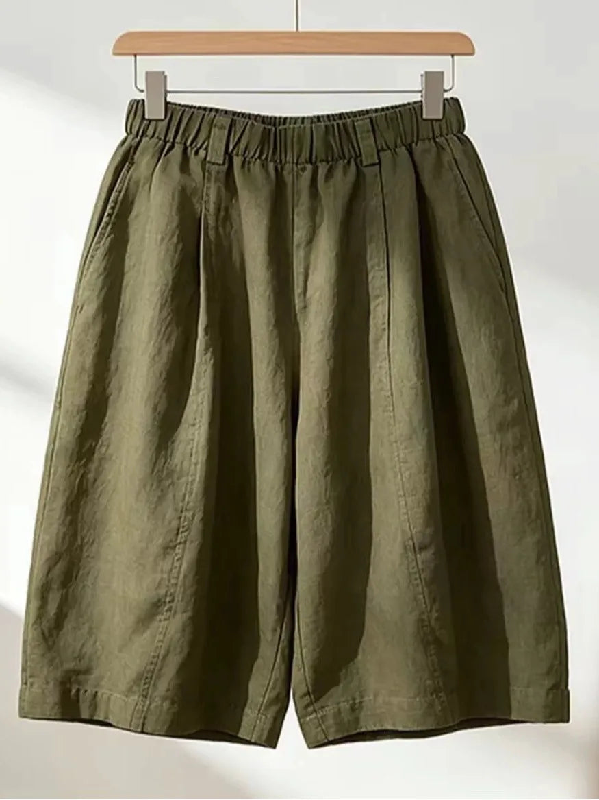 Wide-Leg Linen Pants