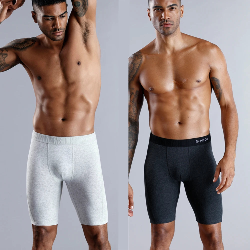 Men's Long-Leg Boxer Briefs – 4-Pack (Plus Sizes)