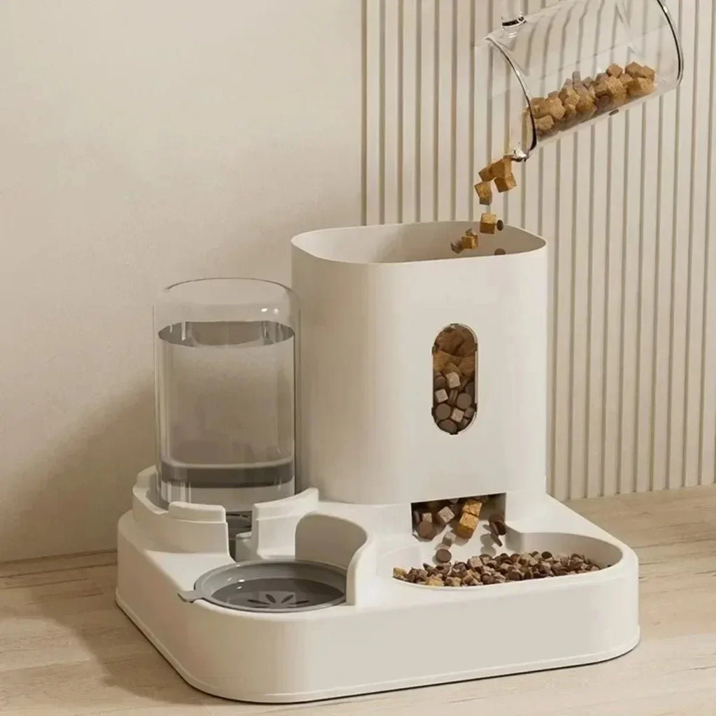 Pet Feeder & Water Fountain – Food Dispenser Bowl Set