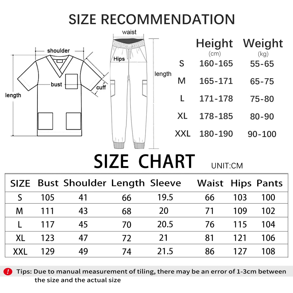 Scrubs Set – Nursing Uniform with Jogger Pants