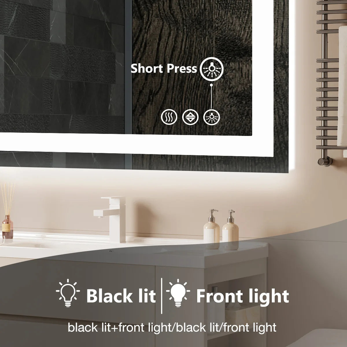 LED Vanity Mirror – 36x24 Backlit Wall Mirror