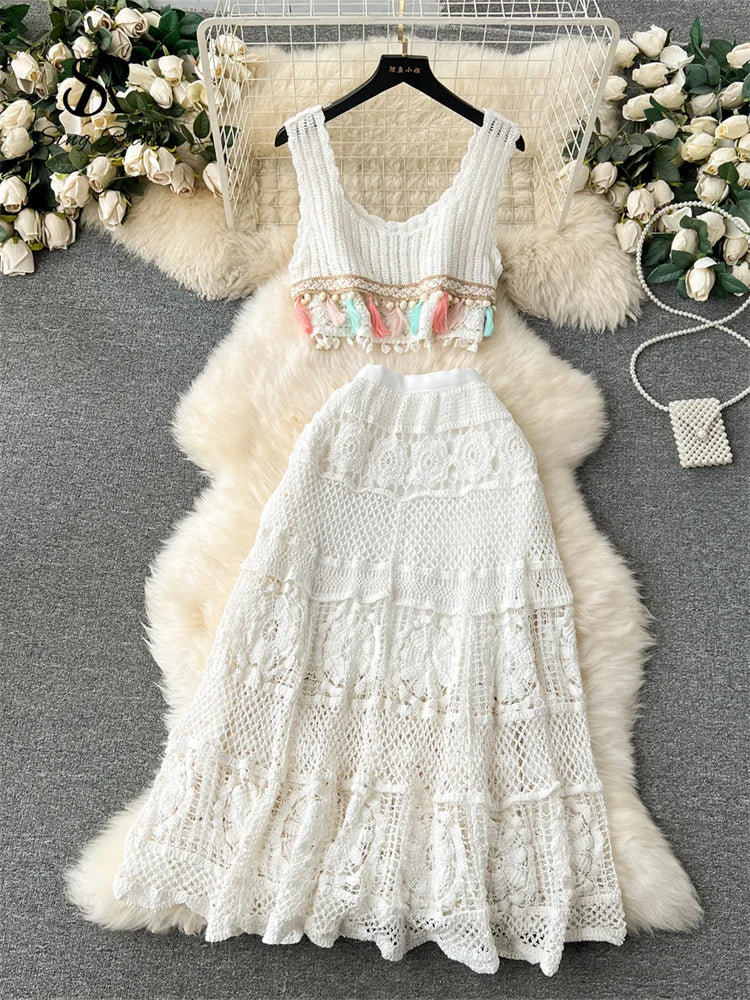 Crochet Knit 2-Piece Set