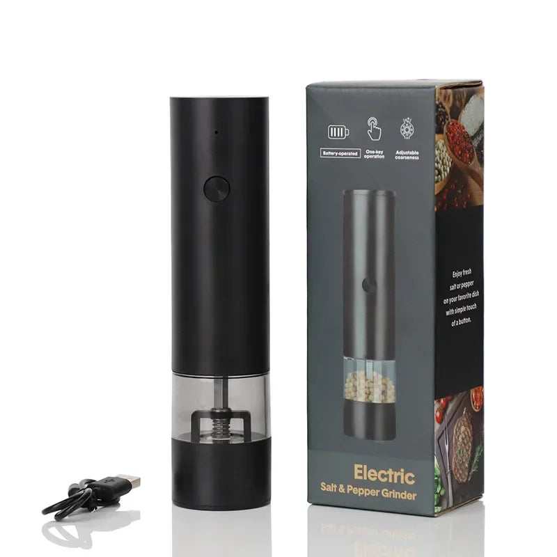 Electric Salt & Pepper Grinder – USB Rechargeable, Adjustable