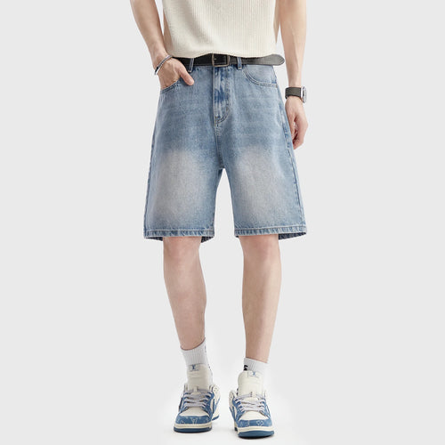 Baggy Washed Denim Shorts