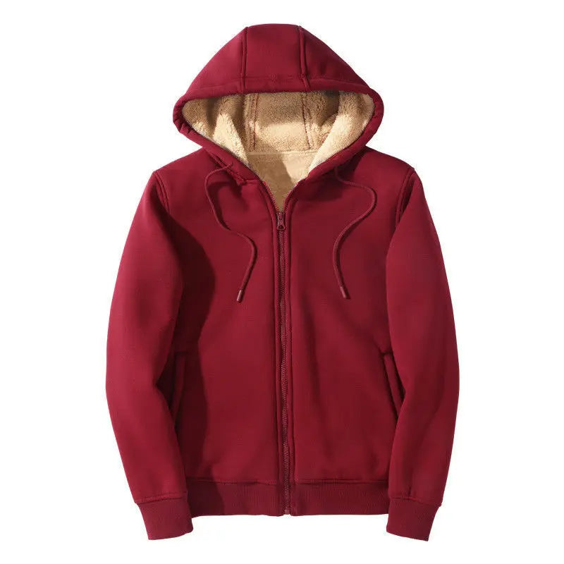 Sherpa-Lined Zip Hoodie