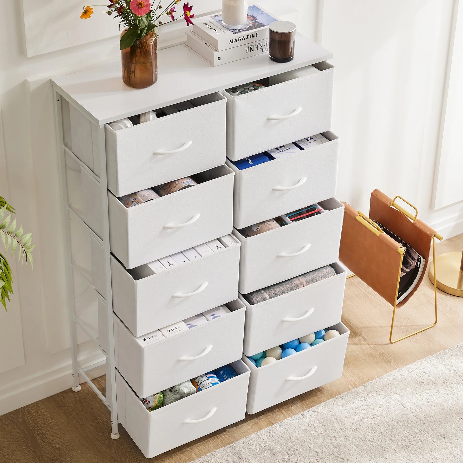 Fabric Drawer Dresser – Bedroom Storage Chest, 5/7/10 Drawers