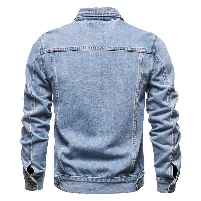 Denim trucker jacket detail