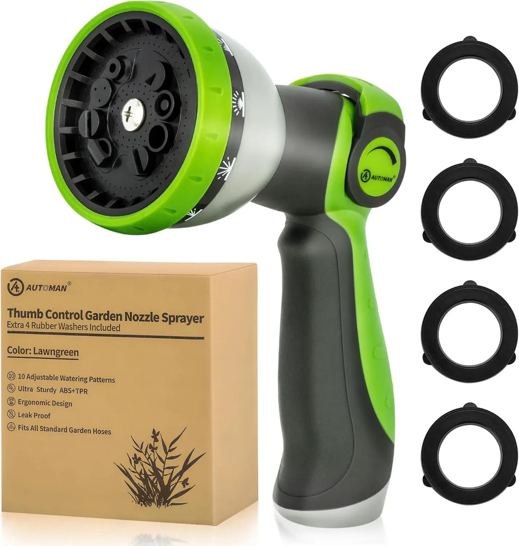 10-pattern metal garden hose nozzle spray gun