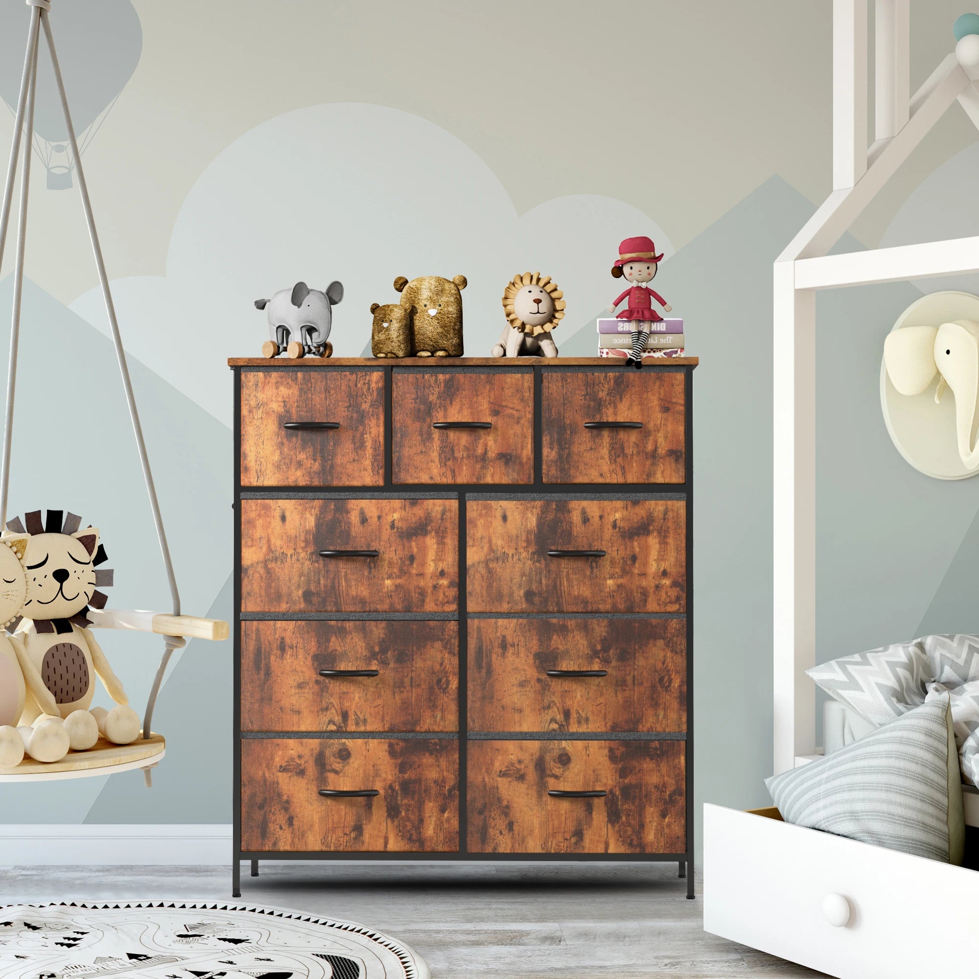 9-Drawer Fabric Dresser – Bedroom Storage Chest