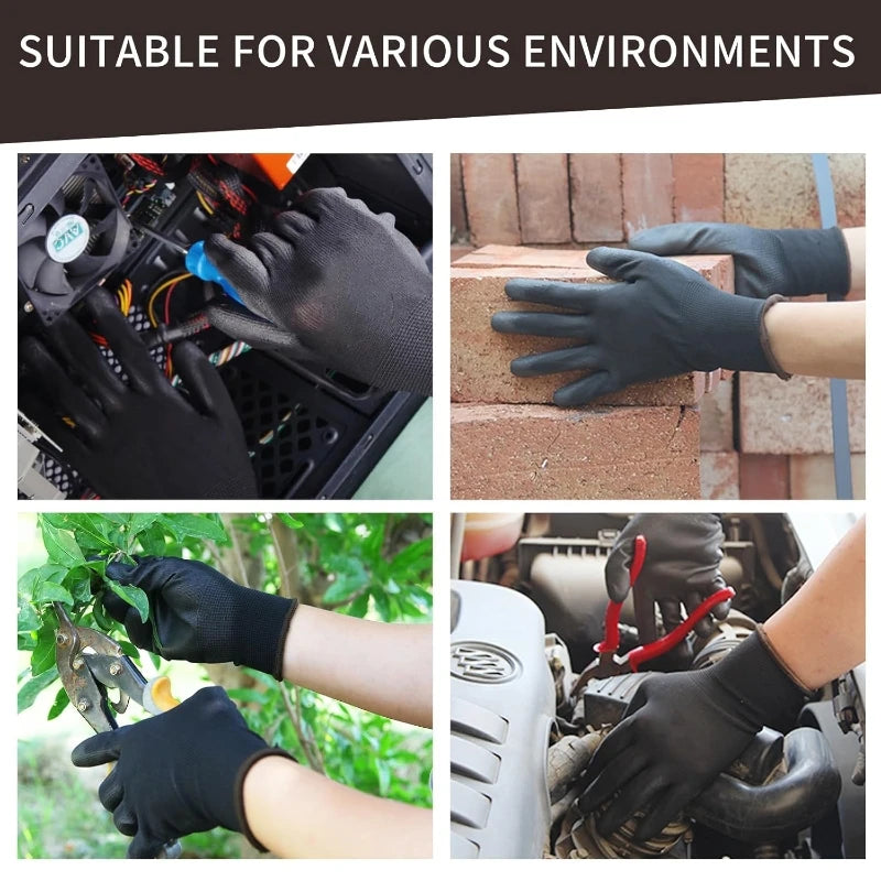 PU-Coated Work Gloves – Light-Duty Seamless Knit