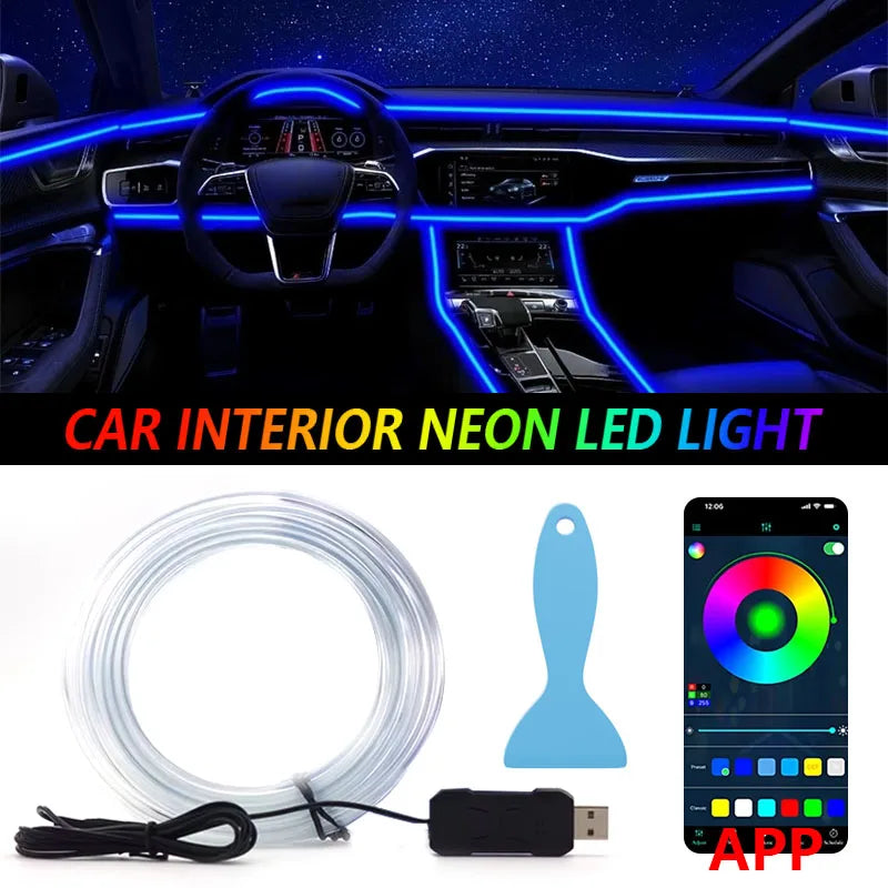 RGB car interior LED light kit