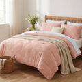 Tufted Comforter Bedding Set – 5 or 7 Piece, Solid Color