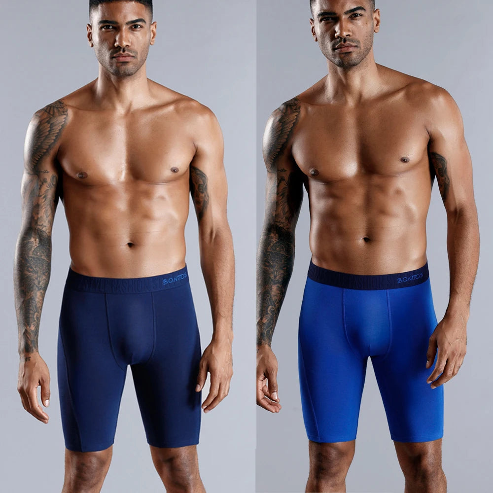 Men's Long-Leg Boxer Briefs – 4-Pack (Plus Sizes)