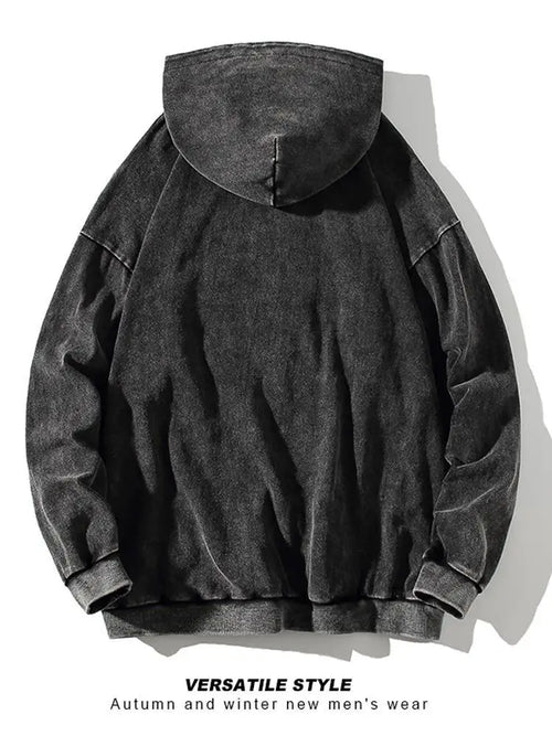 Acid-Wash Vintage Oversized Hoodie