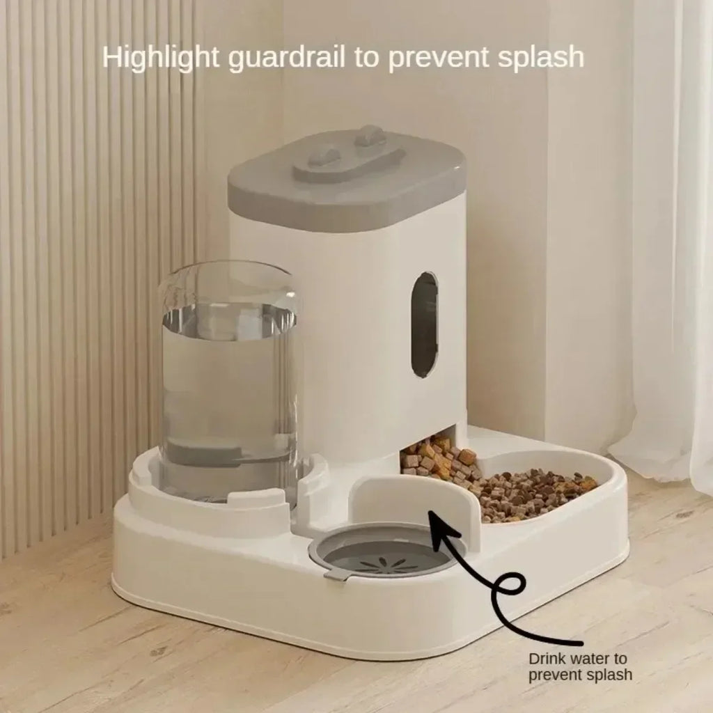 Pet Feeder & Water Fountain – Food Dispenser Bowl Set