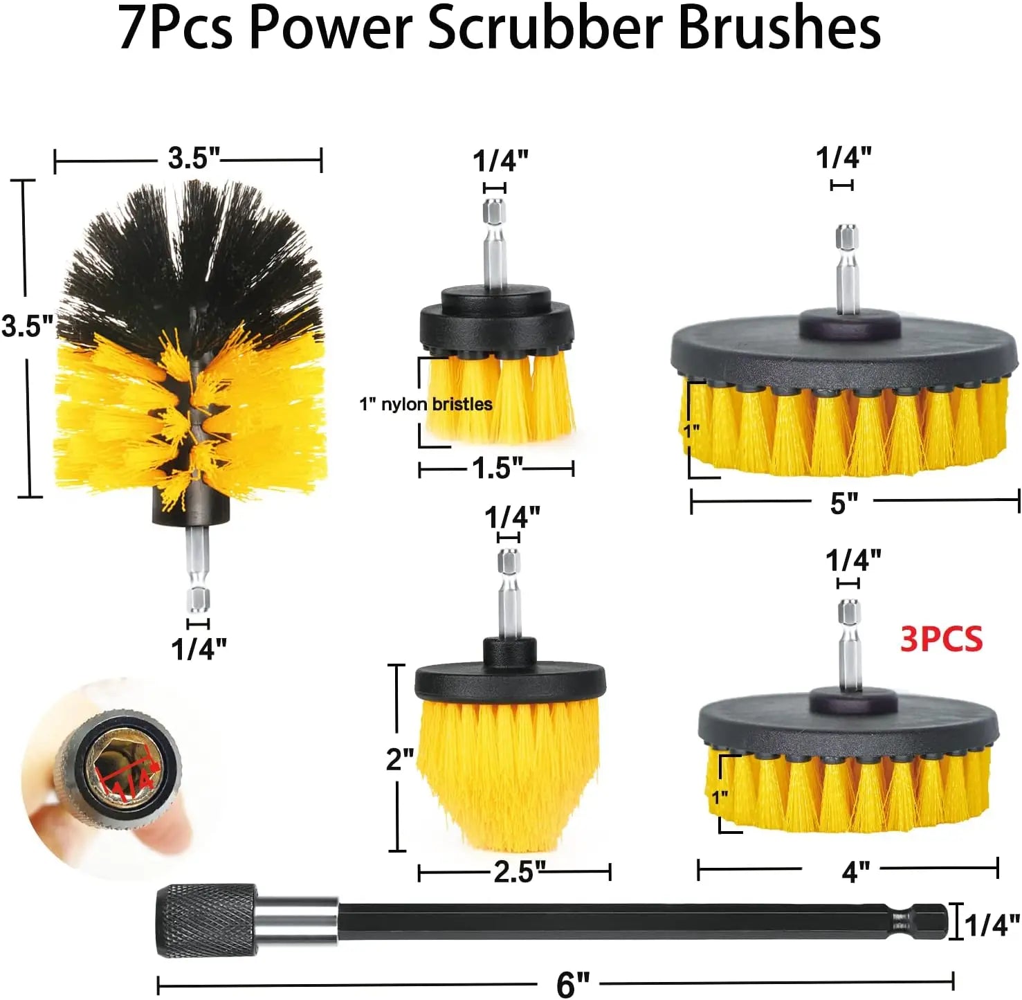 Drill Brush Grout Cleaning Set