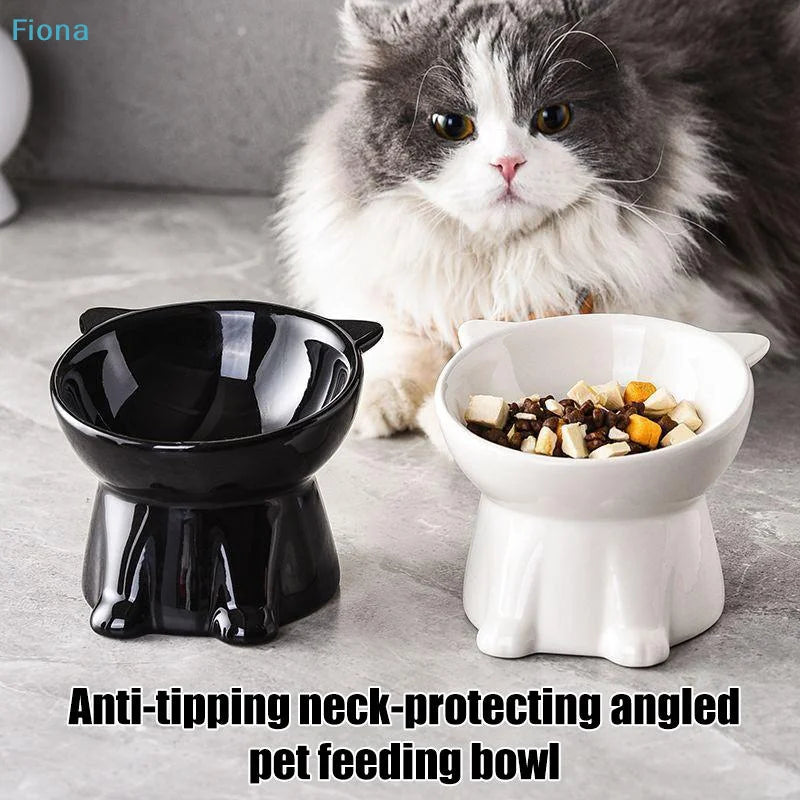Elevated Tilted Slow-Feeder Pet Bowl
