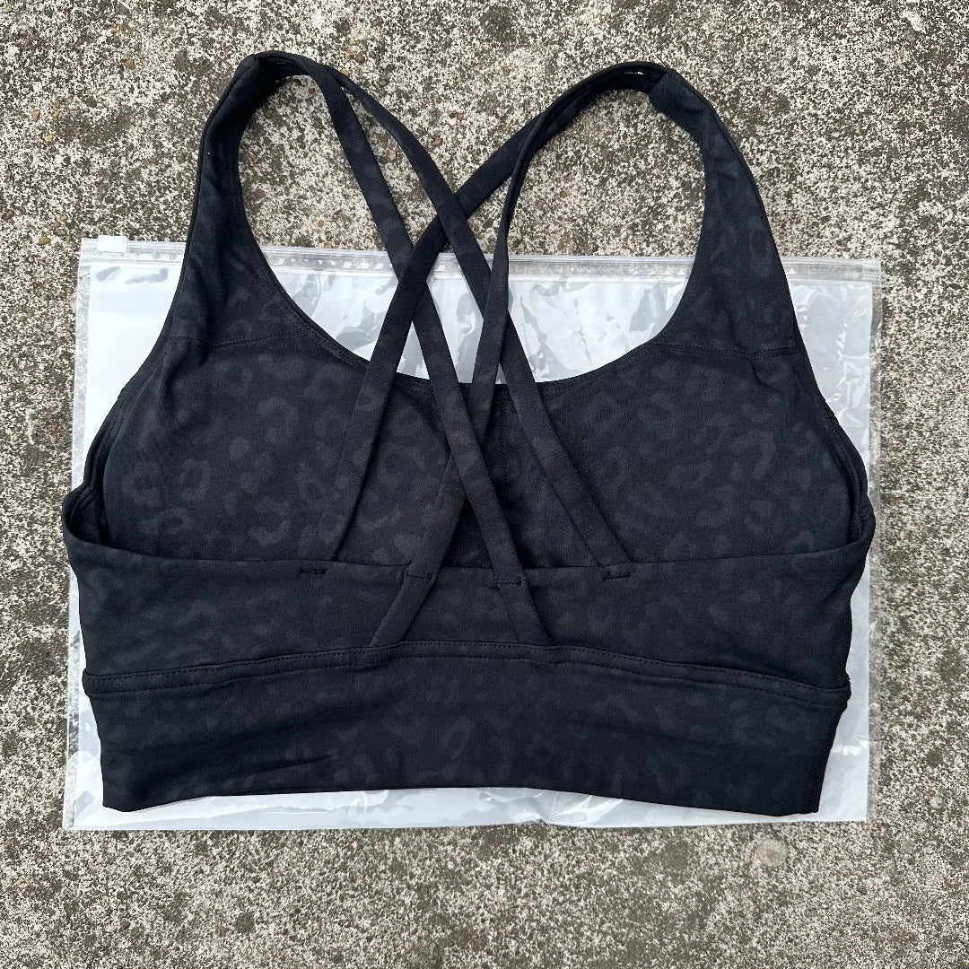Women's Cross-Back Sports Bra – Padded High-Support