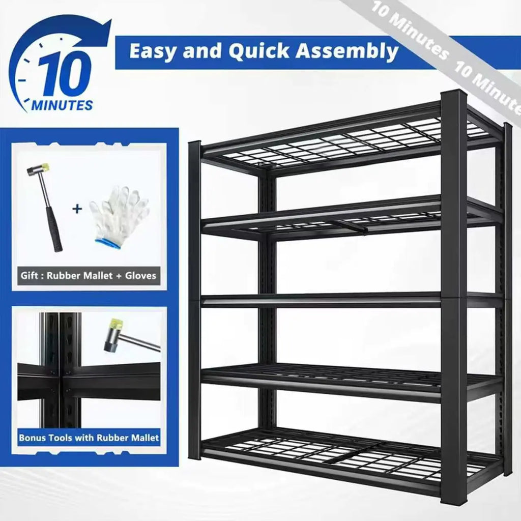 Adjustable Metal Utility Shelf – Heavy-Duty Storage Rack