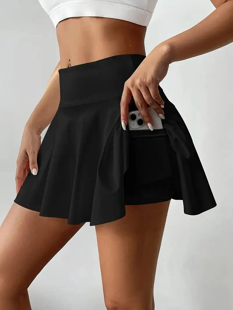 Women's Pleated Tennis Skirt – High-Waist with Pockets