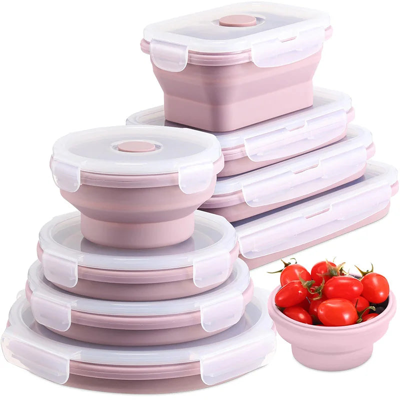 Collapsible Silicone Food Storage Containers