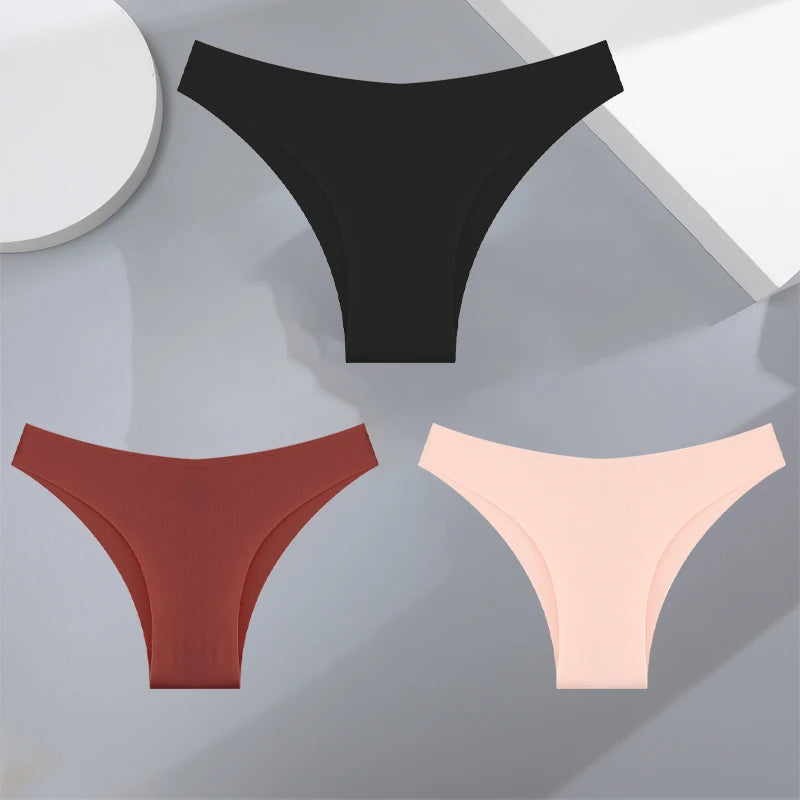 Women's Seamless Bikini Briefs – 3-Pack Ultra-Thin