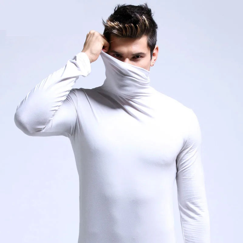 Ribbed Turtleneck Knit Top