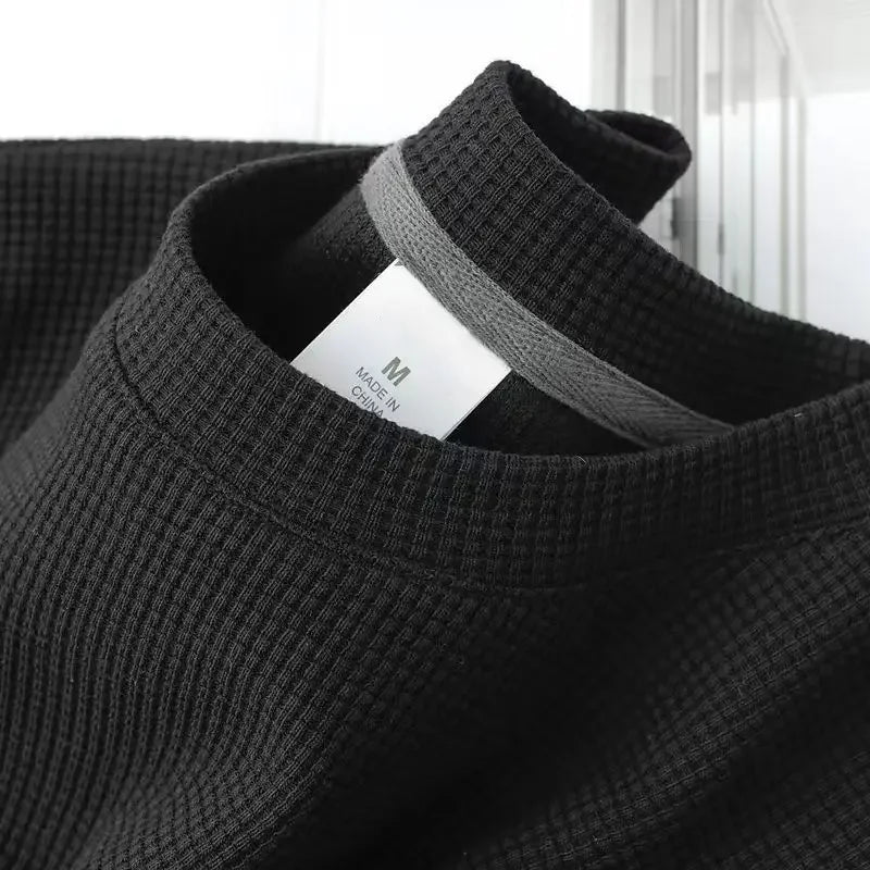 Men's Waffle-Knit T-Shirt – Breathable Short-Sleeve