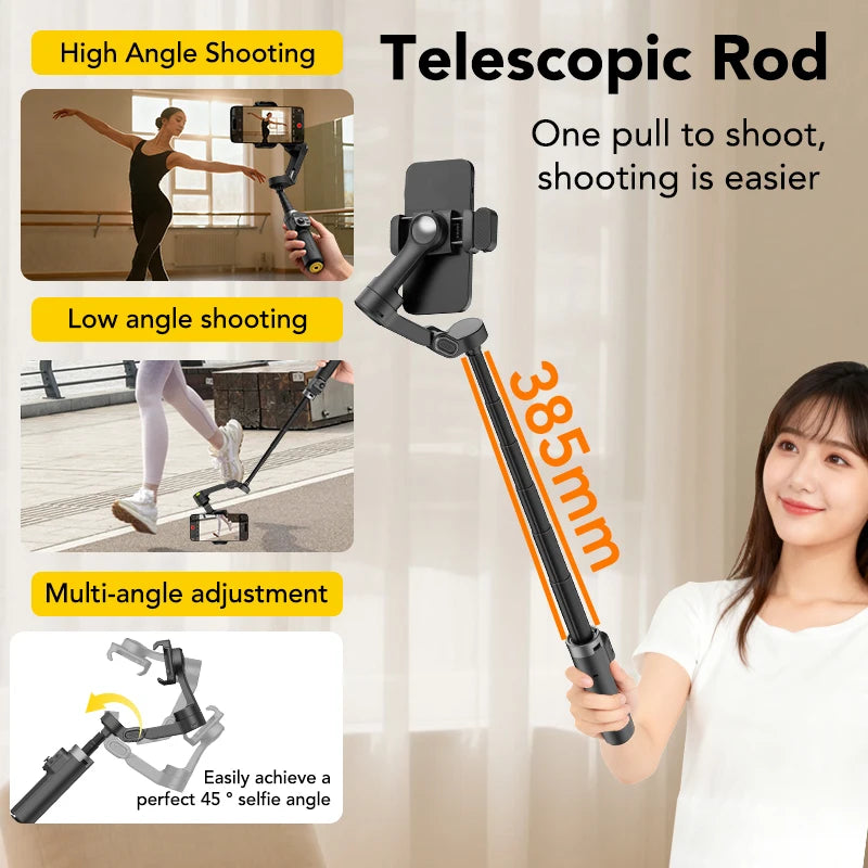 Foldable 3-Axis Smartphone Gimbal Stabilizer
