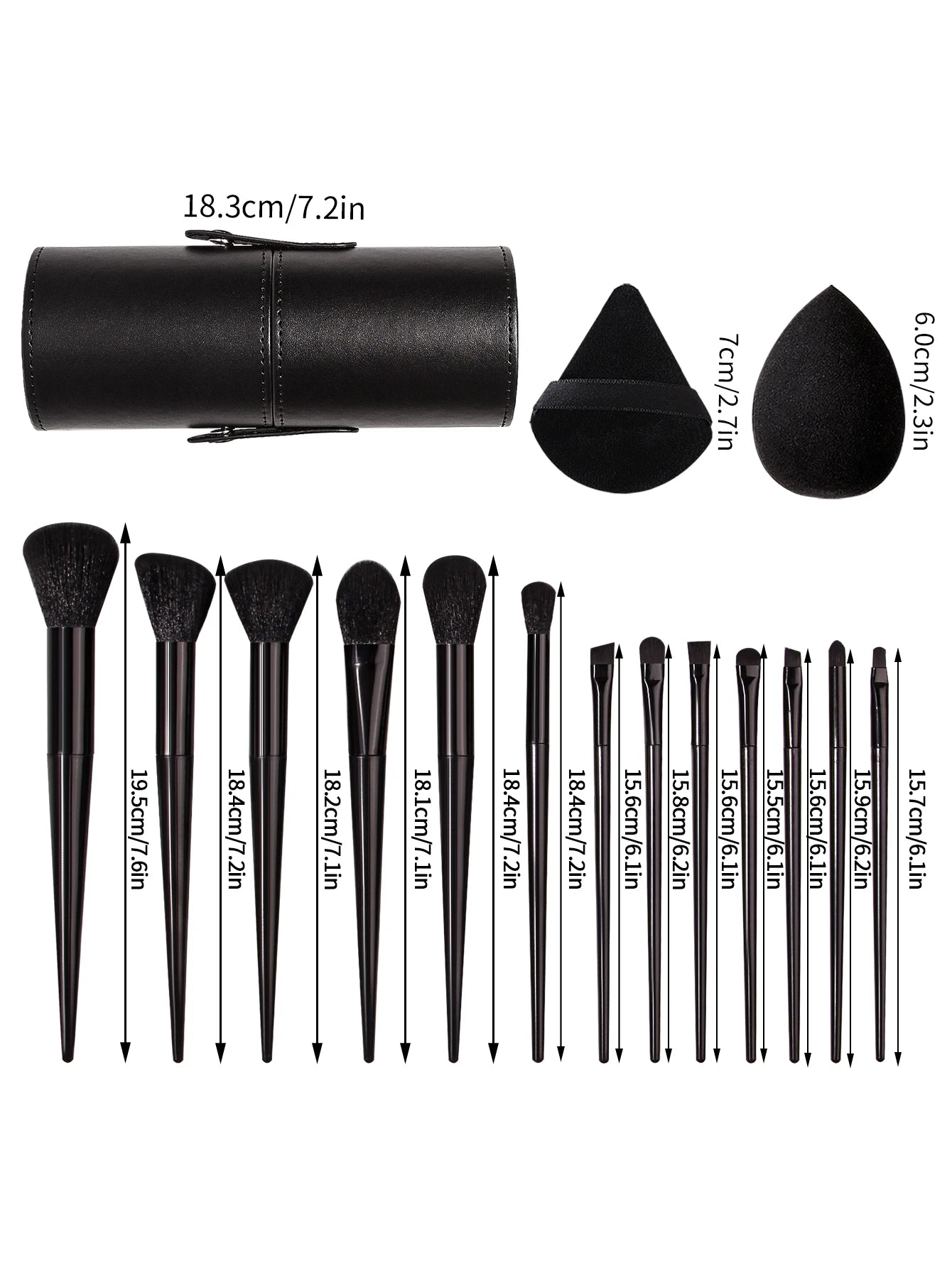 Makeup Brush Set with Holder