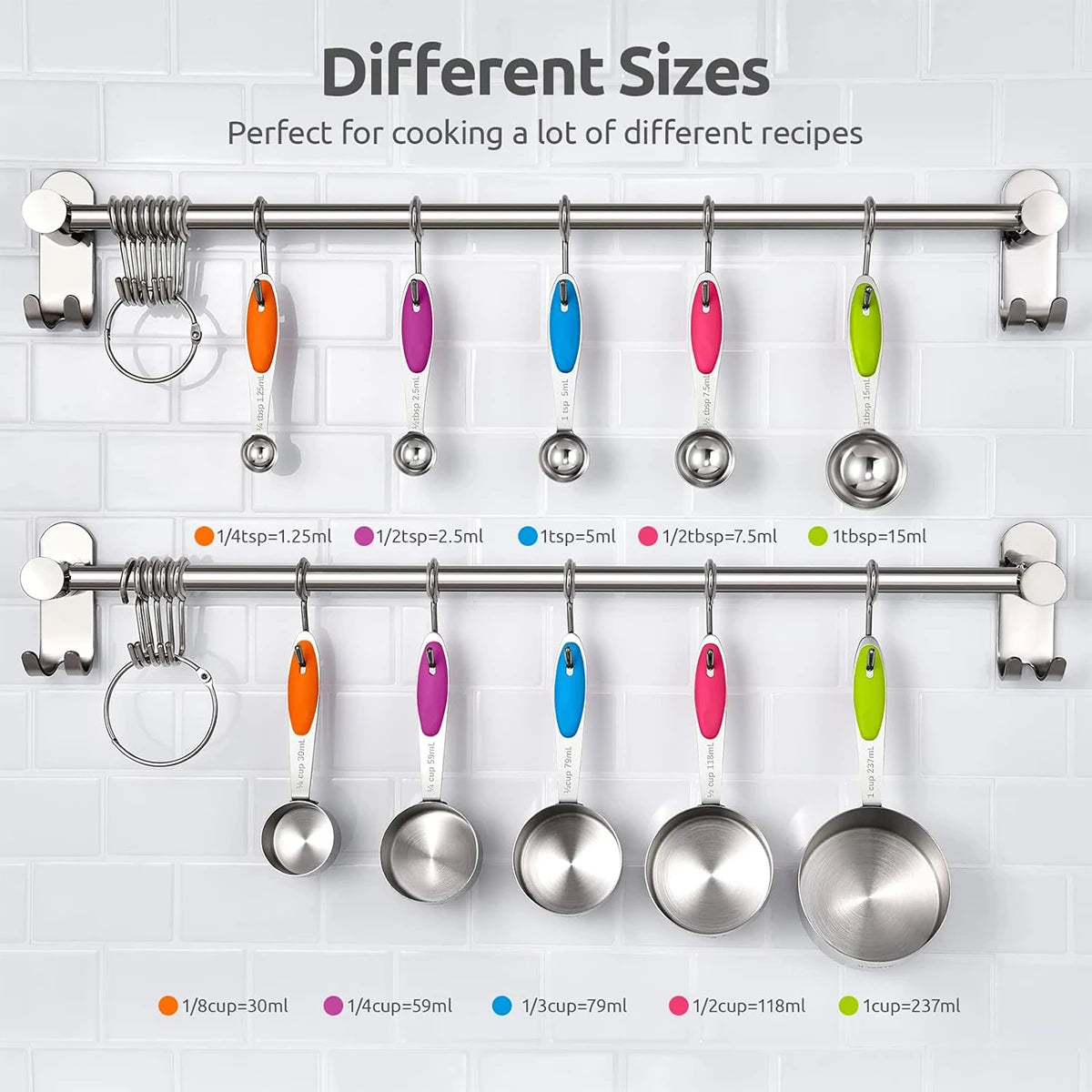 Magnetic Measuring Cups & Spoons Set