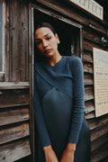 Slip dress and mockneck top set