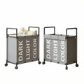 3-Section Rolling Laundry Sorter