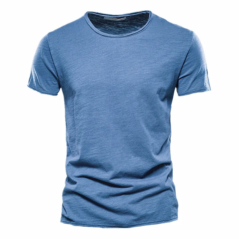 Men's 100% Cotton T-Shirt – Soft O-Neck Short-Sleeve
