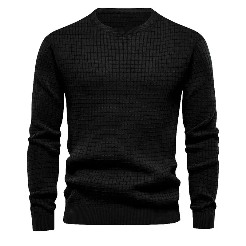Men's Crewneck Sweatshirt – Solid Casual Pullover